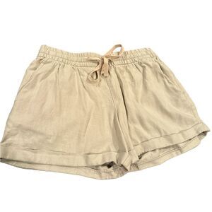Old Navy Tan Linen Blend Pull On Shorts Size X Small